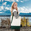 Muka Personalized Color Block Cotton Tote Bag with Logo, Two-Tone Accent Gusseted Tote Bag - Natural / Black