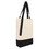 Muka Two-Tone Accent Gusseted Tote Bag, Heavy Weight Canvas Tote with Contrasting Handles