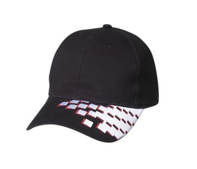 Cameo Sports CS-132 Brushed Cotton w/ Embroidered Checker Logo, constructed low crown