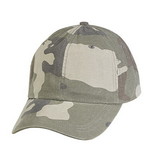Cameo Sports CS-64 Washed Green Camo Twill Cap, unstructed low profile
