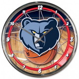 Memphis Grizzlies Clock Round Wall Style Chrome