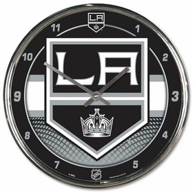 Los Angeles Kings Clock Round Wall Style Chrome