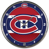 Montreal Canadiens Round Chrome Wall Clock