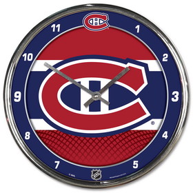 Montreal Canadiens Round Chrome Wall Clock