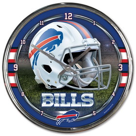 Buffalo Bills Round Chrome Wall Clock