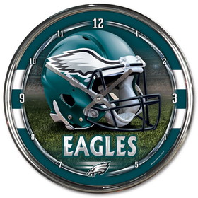 Philadelphia Eagles Round Chrome Wall Clock