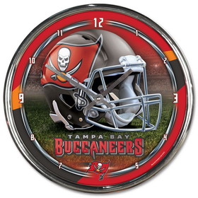 Tampa Bay Buccaneers Round Chrome Wall Clock