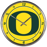 Oregon Ducks Round Chrome Wall Clock