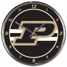 Purdue Boilermakers Clock Round Wall Style Chrome