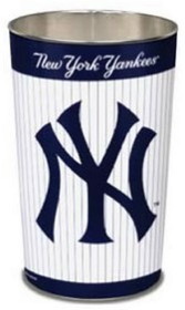 New York Yankees Wastebasket 15 Inch Pinstripes Design