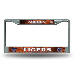 Auburn Tigers License Plate Frame Chrome Printed Insert