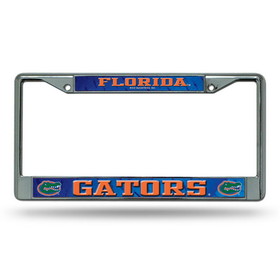 Florida Gators License Plate Frame Chrome Printed Insert
