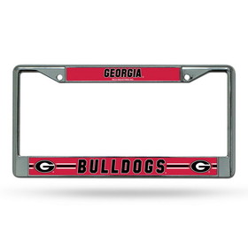 Georgia Bulldogs License Plate Frame Chrome Printed Insert