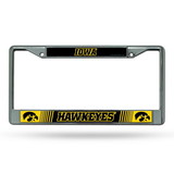 Iowa Hawkeyes License Plate Frame Chrome Printed Insert