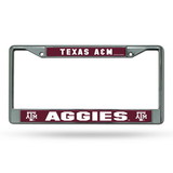 Texas A&M Aggies License Plate Frame Chrome Printed Insert