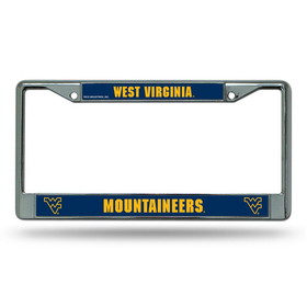 West Virginia Mountaineers License Plate Frame Chrome Printed Insert