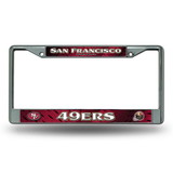 San Francisco 49ers License Plate Frame Chrome Printed Insert