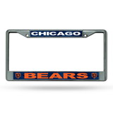 Chicago Bears License Plate Frame Chrome Printed Insert