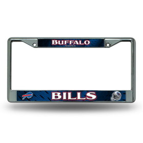 Buffalo Bills License Plate Frame Chrome Printed Insert