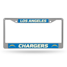 Los Angeles Chargers License Plate Frame Chrome Printed Insert