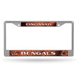 Cincinnati Bengals License Plate Frame Chrome Printed Insert