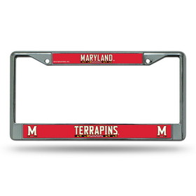 Maryland Terrapins License Plate Frame Chrome Printed Insert