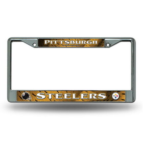 Pittsburgh Steelers License Plate Frame Chrome Printed Insert
