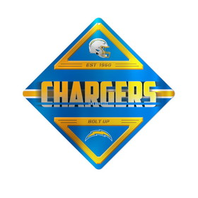 Los Angeles Chargers Sign Metal Diamond Shape