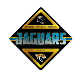 Jacksonville Jaguars Sign Metal Diamond Shape