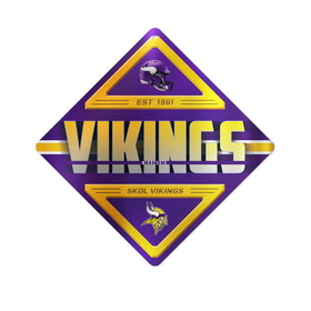 Minnesota Vikings Sign Metal Diamond Shape