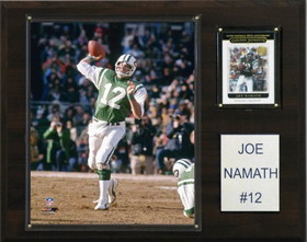 New York Jets Plaque 12x15 Joe Namath Design