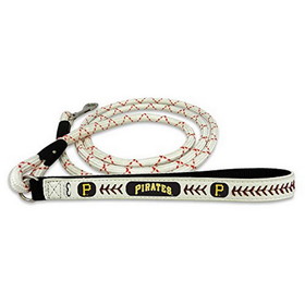 Pittsburgh Pirates Frozen Rope Baseball Leather Leash - L