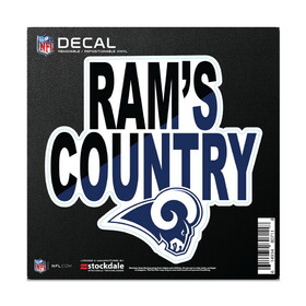Los Angeles Rams Decal 6x6 All Surface Slogan
