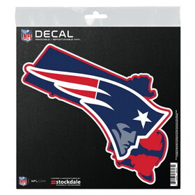 New England Patriots Decal 6x6 All Surface State Shape