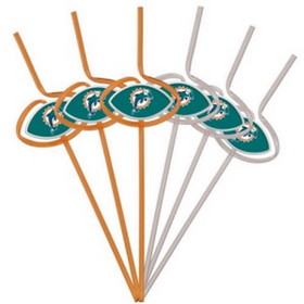 Miami Dolphins Team Sipper Straws CO
