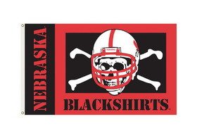 Nebraska Cornhuskers Flag 3x5 Blackshirts
