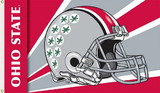 Ohio State Buckeyes Flag 3x5 Helmet