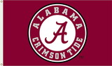 Alabama Crimson Tide Flag 3x5 Circle A Design