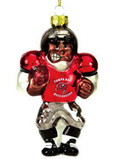 Tampa Bay Buccaneers Ornament Blown Glass Football Player CO
