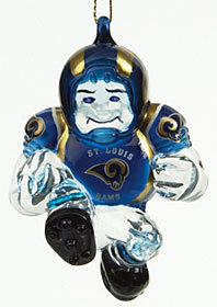 St. Louis Rams Ornament 3 Inch Crystal Halfback CO