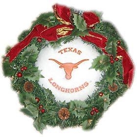 Texas Longhorns Wreath 22 Inch Fiber Optic CO