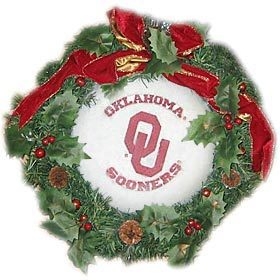 Oklahoma Sooners Wreath 22 Inch Fiber Optic CO