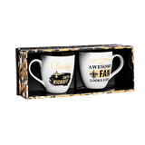 New Orleans Saints Coffee Mug 17oz Ceramic 2 Piece Set with Gift Box