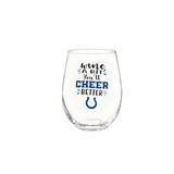 Indianapolis Colts Glass 17oz Wine Stemless Boxed