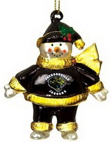 Jacksonville Jaguars Ornament 2 3/4 Inch Crystal Snowman CO