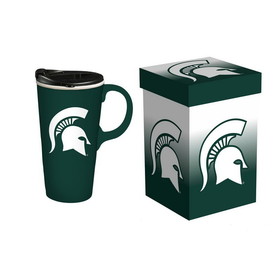 Michigan State Spartans Drink 17oz Travel Latte Boxed