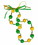 Lucky Kukui Nuts Necklace Green/Gold CO