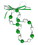 Lucky Kukui Nuts Necklace Green/White CO
