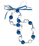 Lucky Kukui Nuts Necklace Royal/White CO