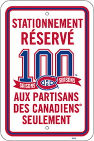 Montreal Canadiens Sign 12x18 Plastic CO